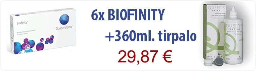 6X BIOFINITY + 360ML. QUEENS UNIYAL tik 29.87 €.